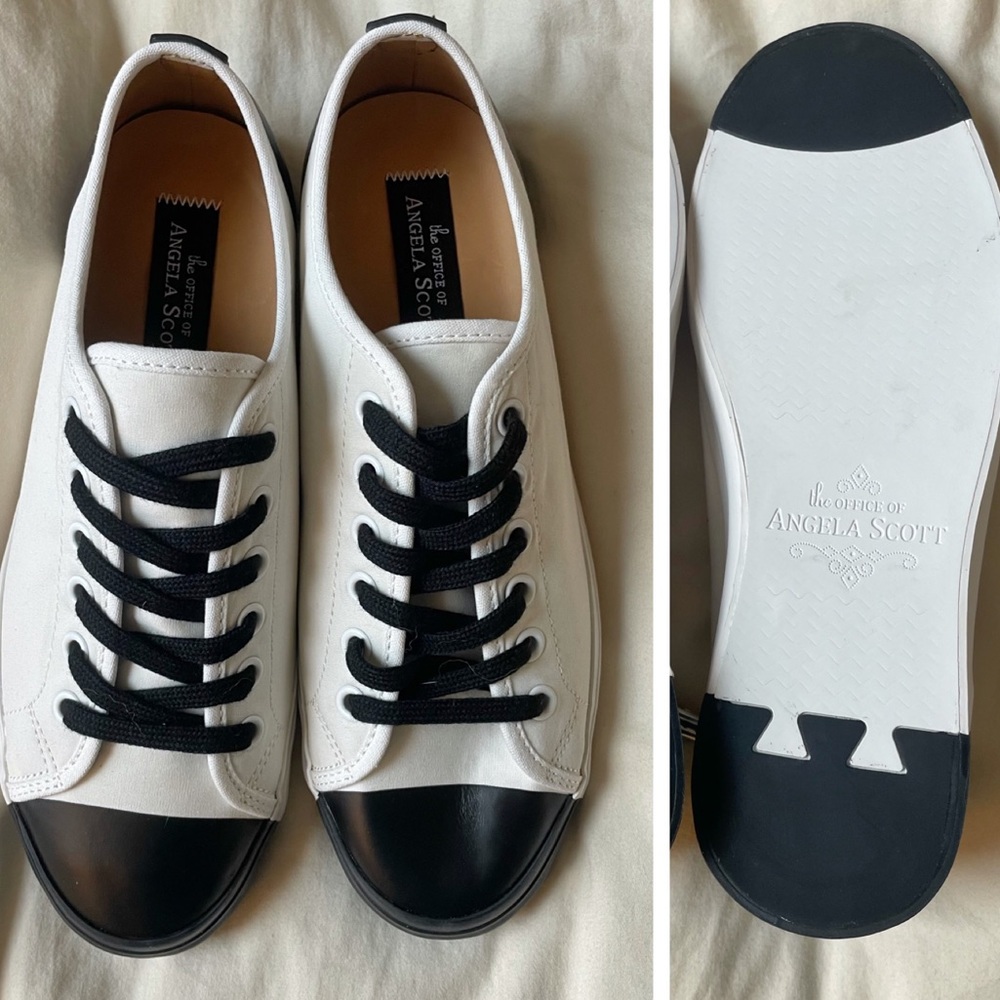 The Office of Angela Scott • Colorblock Canvas Leather Cap Toe Sneakers